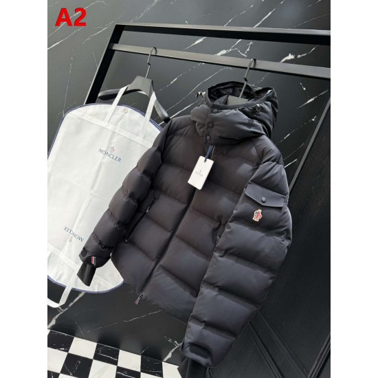 MONCLER GRENOBLE Matte Nylon Hooded Technical Ski Down Jacket 95% Duck Down Black Camel Unisex 2026AW