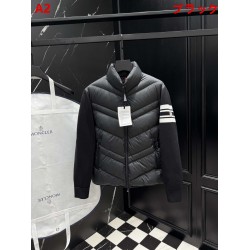 MONCLER Sleeve Stripe Knit Hybrid V-Quilted Stand Collar Down Jacket 95% Duck Down Black Unisex 2026AW