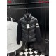 MONCLER Sleeve Stripe Knit Hybrid V-Quilted Stand Collar Down Jacket 95% Duck Down Black Unisex 2026AW