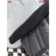 MONCLER Sleeve Stripe Knit Hybrid V-Quilted Stand Collar Down Jacket 95% Duck Down Black Unisex 2026AW