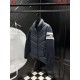MONCLER Sleeve Stripe Knit Hybrid V-Quilted Stand Collar Down Jacket 95% Duck Down Black Unisex 2026AW