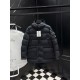 MONCLER Hooded Mid-Length Matte Nylon Down Parka Coat 95% Duck Down Black Unisex 2026AW