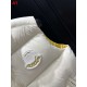 MONCLER Script Embroidered Logo Stand Collar Puffer Down Vest 95% Duck Down Black Ivory Unisex 2026AW