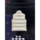 MONCLER Script Embroidered Logo Stand Collar Puffer Down Vest 95% Duck Down Black Ivory Unisex 2026AW