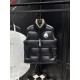 MONCLER Script Embroidered Logo Stand Collar Puffer Down Vest 95% Duck Down Black Ivory Unisex 2026AW