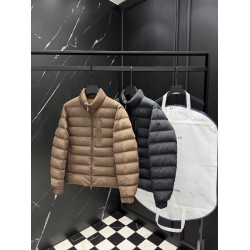 MONCLER Chest Zip Pocket Stand Collar Matte Lightweight Down Jacket 95% Duck Down 2 Colors Unisex 2026AW