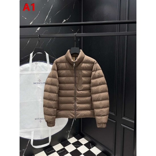 MONCLER Chest Zip Pocket Stand Collar Matte Lightweight Down Jacket 95% Duck Down 2 Colors Unisex 2026AW