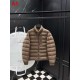 MONCLER Chest Zip Pocket Stand Collar Matte Lightweight Down Jacket 95% Duck Down 2 Colors Unisex 2026AW