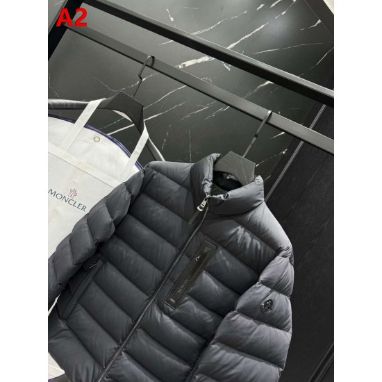 MONCLER Chest Zip Pocket Stand Collar Matte Lightweight Down Jacket 95% Duck Down 2 Colors Unisex 2026AW