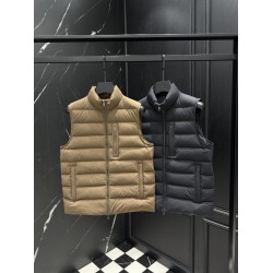 MONCLER Chest Zip Pocket Stand Collar Matte Lightweight Down Vest 95% Duck Down 2 Colors Unisex 2026AW