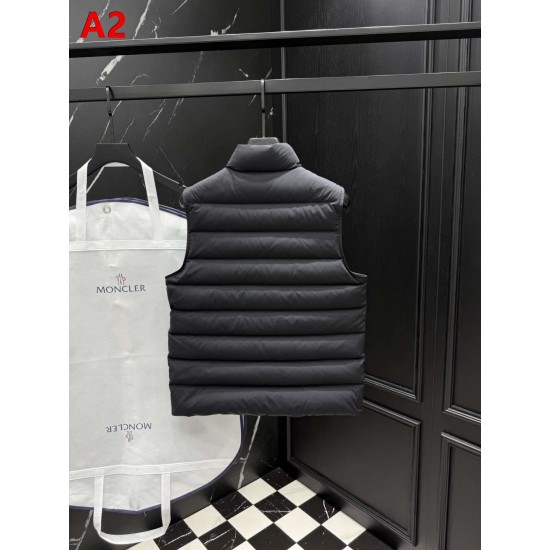MONCLER Chest Zip Pocket Stand Collar Matte Lightweight Down Vest 95% Duck Down 2 Colors Unisex 2026AW