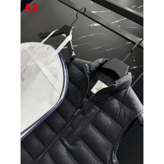 MONCLER Chest Zip Pocket Stand Collar Matte Lightweight Down Vest 95% Duck Down 2 Colors Unisex 2026AW