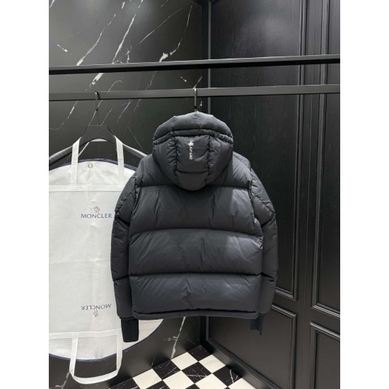 MONCLER GRENOBLE Chest Patch Pocket Hooded Technical Ski Down Jacket 95% Duck Down Black 2026AW