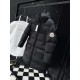 MONCLER Hooded Long Length Matte Nylon Down Coat 95% Duck Down Black Unisex 2026AW