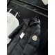 MONCLER Hooded Long Length Matte Nylon Down Coat 95% Duck Down Black Unisex 2026AW