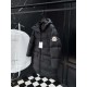 MONCLER Hooded Long Length Matte Nylon Down Coat 95% Duck Down Black Unisex 2026AW
