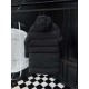 MONCLER Hooded Long Length Matte Nylon Down Coat 95% Duck Down Black Unisex 2026AW