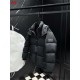 LOUIS VUITTON Monogram Jacquard Yoke Hooded Puffer Down Jacket 95% Duck Down Black Navy Unisex 2026AW