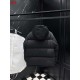 LOUIS VUITTON Monogram Jacquard Yoke Hooded Puffer Down Jacket 95% Duck Down Black Navy Unisex 2026AW