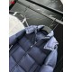 LOUIS VUITTON Monogram Jacquard Yoke Hooded Puffer Down Jacket 95% Duck Down Black Navy Unisex 2026AW