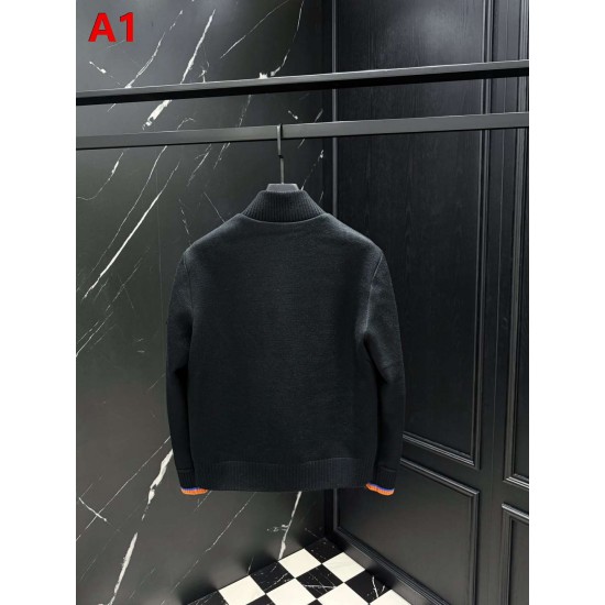 MONCLER Sleeve Pocket Knit Hybrid Stand Collar Down Jacket 95% Duck Down Black Brown Unisex 2026AW