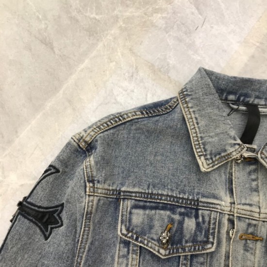 2022AW denim coat fashionable style CHROME HEARTS Chrome Hearts 2022AW denim coat fashionable style CHROME HEARTS Chrome Hearts