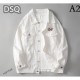 Love at first sight with new work Men's denim coat 2022 DSQUARED2 Love at first sight with new work Men's denim coat 2022 DSQUARED2