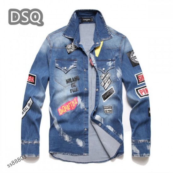 Last Chance Men's Denim Coat 2022 DSQUARED2 Last Chance Men's Denim Coat 2022 DSQUARED2
