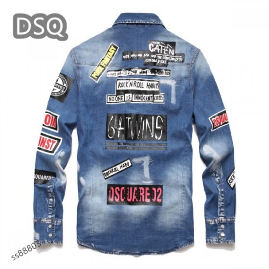 Last Chance Men's Denim Coat 2022 DSQUARED2 Last Chance Men's Denim Coat 2022 DSQUARED2