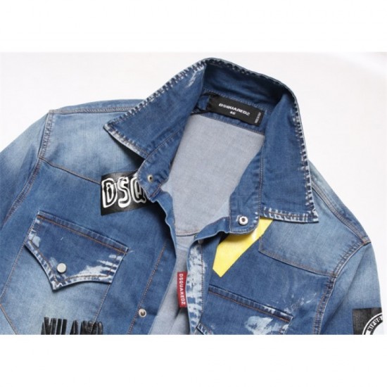 Last Chance Men's Denim Coat 2022 DSQUARED2 Last Chance Men's Denim Coat 2022 DSQUARED2