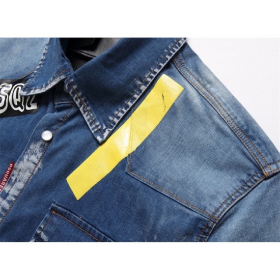 Last Chance Men's Denim Coat 2022 DSQUARED2 Last Chance Men's Denim Coat 2022 DSQUARED2