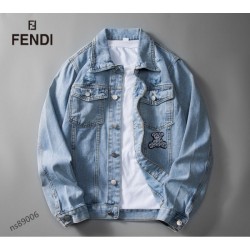 Dressed with a clean impression Men's denim coat 2022 FENDI Fendi