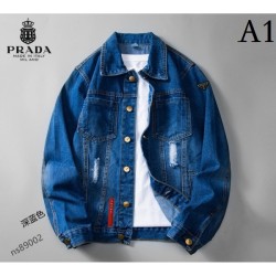 Men's Denim Coat with a Remarkable Omission 2022 PRADA Prada