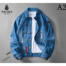 Men's Denim Coat with a Remarkable Omission 2022 PRADA Prada