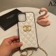 CHANEL 2022SS Wearing fashionable advanced iphone carrying case 2 colors selectable CHANEL 2022SS Wearing fashionable advanced iphone carrying case 2 colors selectable