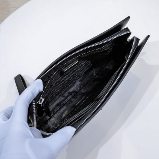 2022SS Men's Clutch Bag Latest Advance Fashionable Logo PRADA Prada 2022SS Men's Clutch Bag Latest Advance Fashionable Logo PRADA Prada