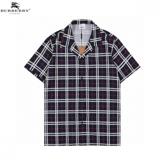 BURBERRY Burberry 2022 men's short-sleeved shirt super large bargain extreme popularity BURBERRY Burberry 2022 men's short-sleeved shirt super large bargain extreme popularity