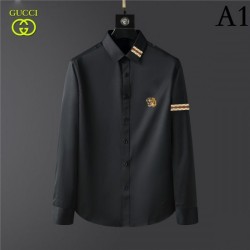 GUCCI Gucci 2022 men's long-sleeved shirt with the latest fashionable logo