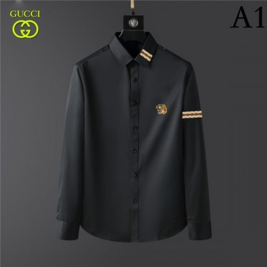 GUCCI Gucci 2022 men's long-sleeved shirt with the latest fashionable logo GUCCI Gucci 2022 men's long-sleeved shirt with the latest fashionable logo