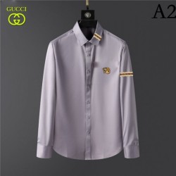 GUCCI Gucci 2022 men's long-sleeved shirt with the latest fashionable logo