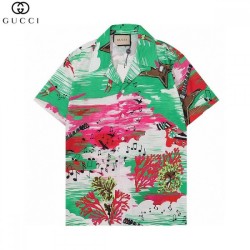 GUCCI Gucci 2022 men's short-sleeved shirt brand new work that can't wait for summer