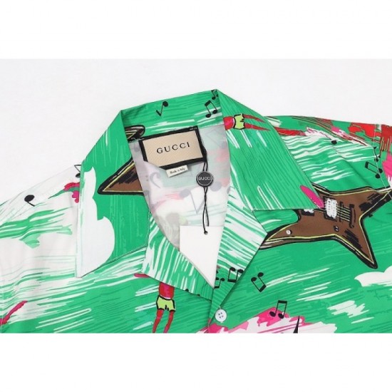 GUCCI Gucci 2022 men's short-sleeved shirt brand new work that can't wait for summer GUCCI Gucci 2022 men's short-sleeved shirt brand new work that can't wait for summer