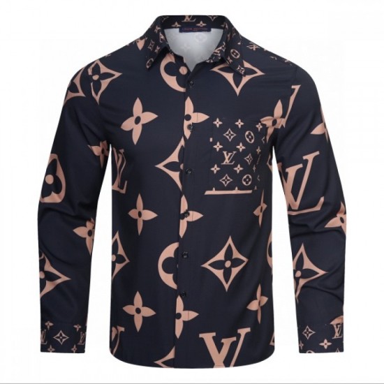 LOUIS VUITTON Louis Vuitton 2022 men's long sleeve shirt has a neat feeling LOUIS VUITTON Louis Vuitton 2022 men's long sleeve shirt has a neat feeling