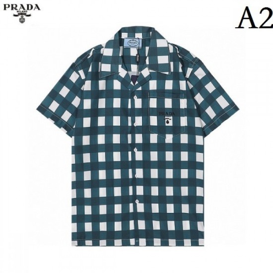 PRADA Prada 2022 men's short-sleeved shirt popular every year spring and summer new work PRADA Prada 2022 men's short-sleeved shirt popular every year spring and summer new work