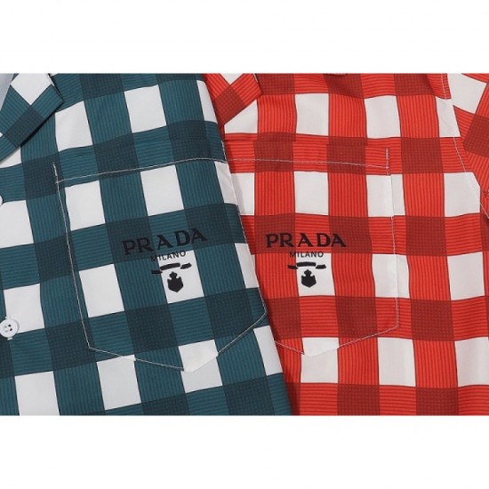 PRADA Prada 2022 men's short-sleeved shirt popular every year spring and summer new work PRADA Prada 2022 men's short-sleeved shirt popular every year spring and summer new work