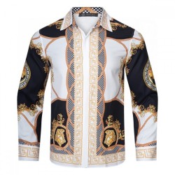 Versace Versace 2022 Men's Long Sleeve Shirt Popular Limited Color