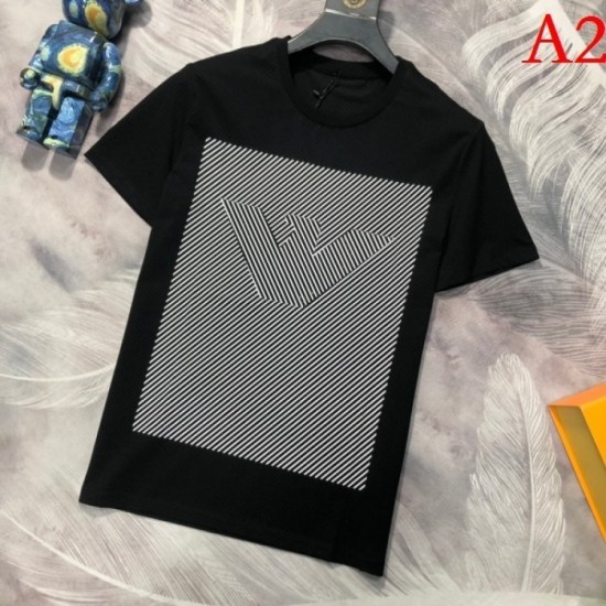 ARMANI Men's Short Sleeve T-shirt 2022 New Armani 2 colors to give an adult impression ARMANI Men's Short Sleeve T-shirt 2022 New Armani 2 colors to give an adult impression