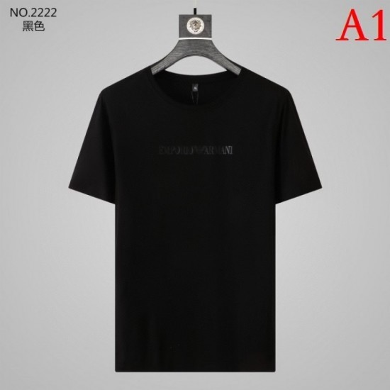 ARMANI Men's Short Sleeve T-shirt 2022 New Urban Style Armani Multicolor Selectable ARMANI Men's Short Sleeve T-shirt 2022 New Urban Style Armani Multicolor Selectable