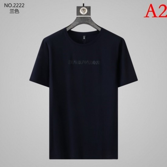 ARMANI Men's Short Sleeve T-shirt 2022 New Urban Style Armani Multicolor Selectable ARMANI Men's Short Sleeve T-shirt 2022 New Urban Style Armani Multicolor Selectable