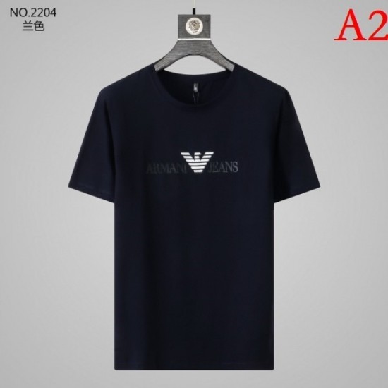 ARMANI Men's Short Sleeve T-shirt 2022 New Unique Spring / Summer Coordination Armani Multicolor Selectable ARMANI Men's Short Sleeve T-shirt 2022 New Unique Spring / Summer Coordination Armani Multicolor Selectable